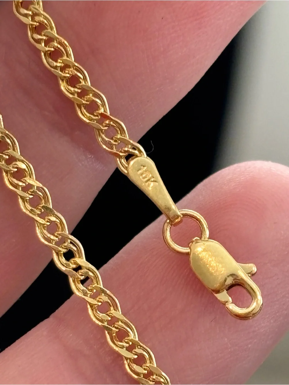 10k Yellow Gold 6.5” Nona Link Bracelet NEW Made in Italy